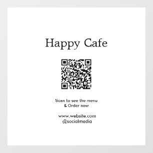 Cafe restaurant scan to see menu order QR hotel fo