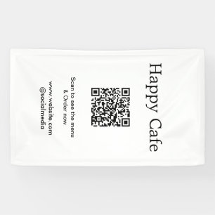 Cafe restaurant scan to see menu order QR hotel fo Banner