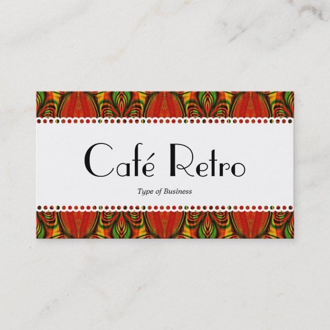 Café Retro (Scalloped) Business Card (Front)