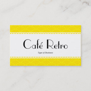 Café Retro (Scalloped) - Fish Scale Pattern Business Card