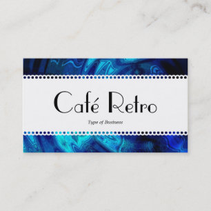 Café Retro (Scalloped) - Roman Bath Business Card