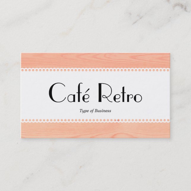 Café Retro (Scalloped) - Wood Business Card (Front)