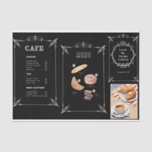 Cafe signage decoupage tissue paper