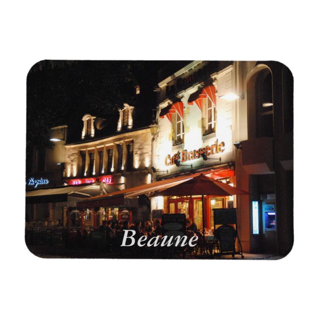 Cafe Society, Beaune, Burgundy Magnet (Horizontal)
