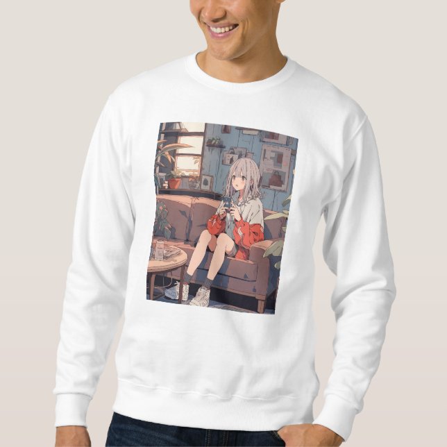 Café Sweat | Sushi Musume GenerativeAI Sweatshirt (Front)