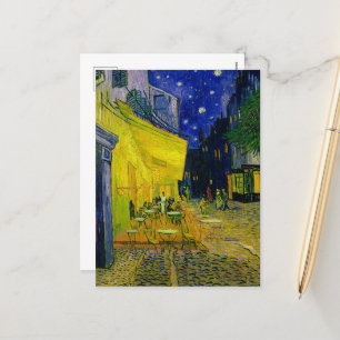 Cafe Terrace Arles, Place du Forum by van Gogh Holiday Postcard
