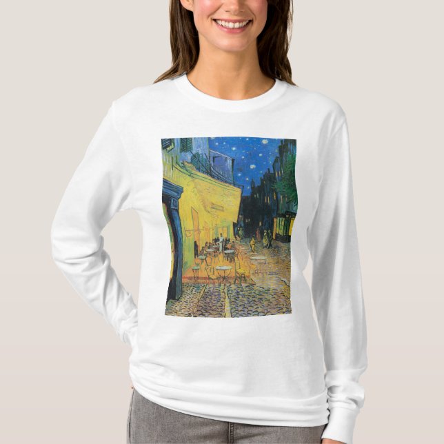Cafe Terrace at Night 1888 by Vincent van Gogh T-Shirt (Front)