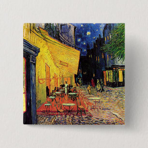 Cafe Terrace at Night by Vincent van Gogh 15 Cm Square Badge