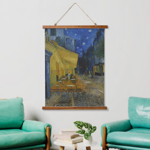 Cafe Terrace at Night by Vincent van Gogh Hanging Tapestry