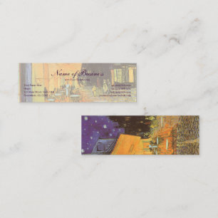 Cafe Terrace at Night by Vincent van Gogh Mini Business Card