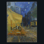 Cafe Terrace at Night by Vincent van Gogh  Notebook<br><div class="desc">Cafe Terrace at Night. 

Painted in 1888 by Vincent van Gogh. 

This image is in the public domain.</div>