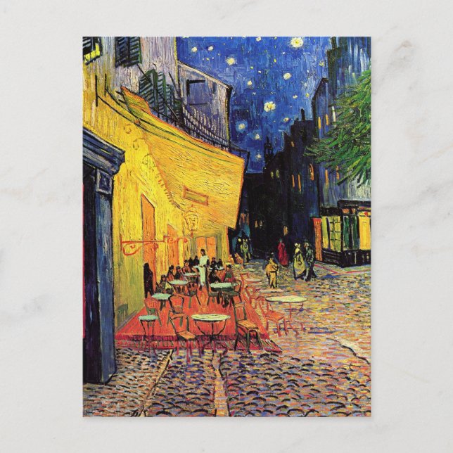 Cafe Terrace at Night by Vincent van Gogh Postcard (Front)