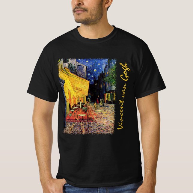 Cafe Terrace at Night by Vincent van Gogh T-Shirt (Front)