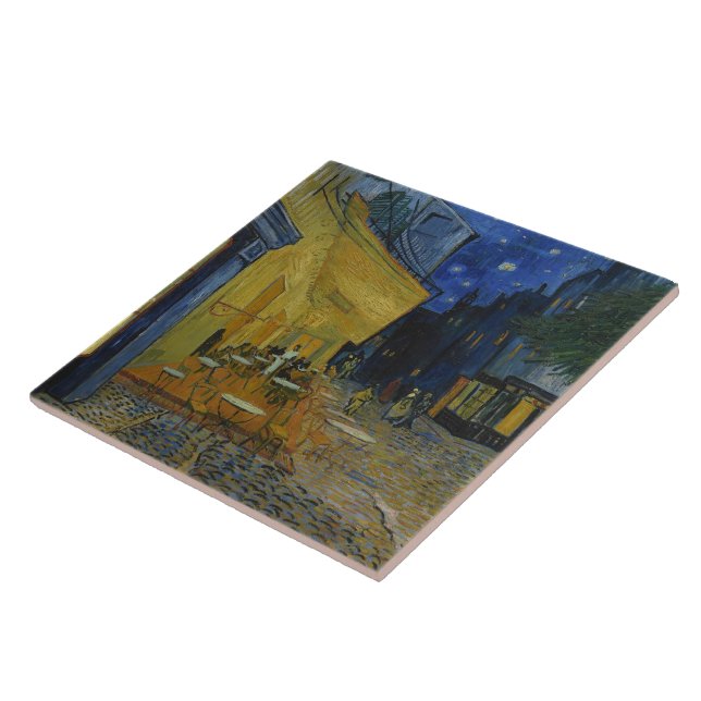 Cafe Terrace at Night by Vincent van Gogh  Tile (Side)