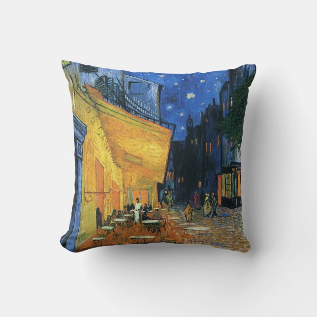 Café Terrace at Night Cushion (Front)