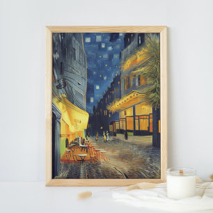 Cafe Terrace at Night The Famous In New Style Poster