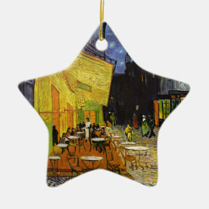 Cafe Terrace at Night Van Gogh Ceramic Tree Decoration