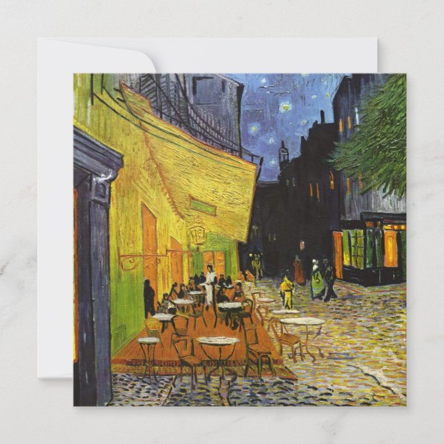 Cafe Terrace at Night Van Gogh Holiday Card (Front)