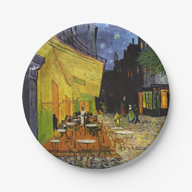 Cafe Terrace at Night Van Gogh Paper Plate (Front)