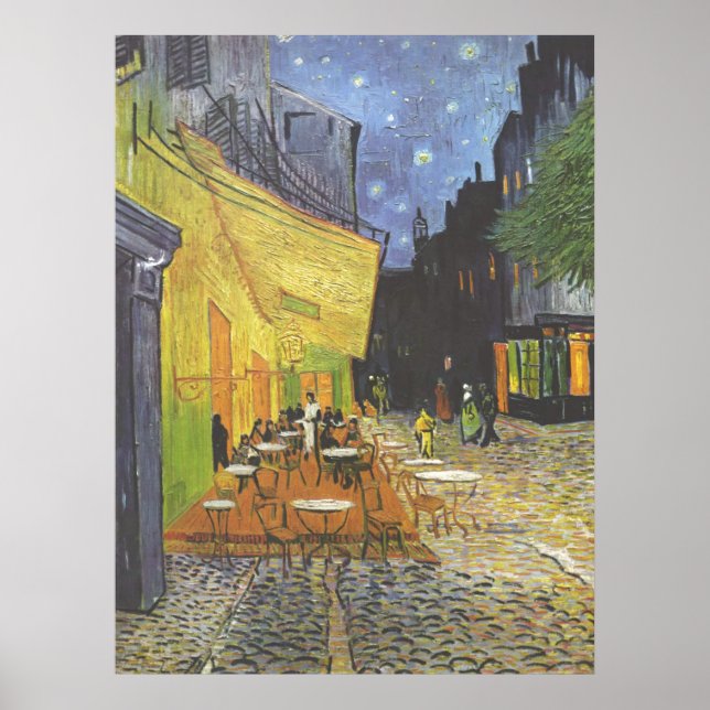 Cafe Terrace at Night Van Gogh Poster (Front)