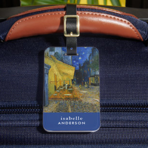 Cafe Terrace at Night Vincent van Gogh Luggage Tag