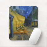 Cafe Terrace at Night | Vincent van Gogh Mouse Pad<br><div class="desc">Cafe Terrace at Night (1888) by Vincent van Gogh is a luminous and iconic depiction of a cozy outdoor café in Arles, France, under a starry evening sky. The vibrant yellow glow of the café contrasts beautifully with the deep blue of the night, creating a warm, inviting ambiance. Van Gogh’s...</div>