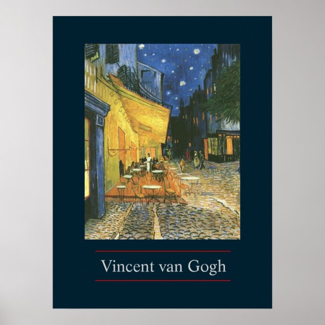 Cafe Terrace by van Gogh Poster Print (Front)