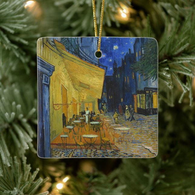 Café Terrace by Vincent Van Gogh  Ceramic Ornament (Tree)
