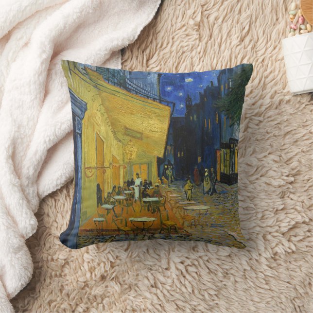 Café Terrace by Vincent Van Gogh  Cushion (Blanket)