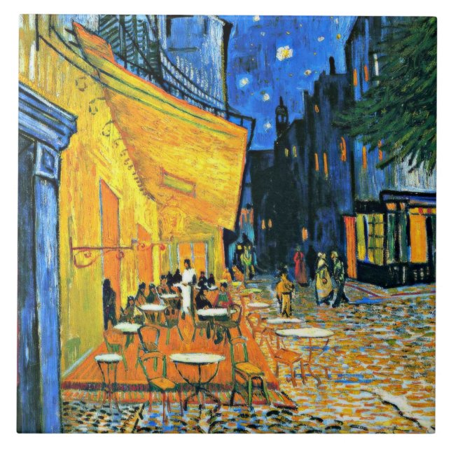 Cafe Terrace by Vincent van Gogh, Tile (Front)