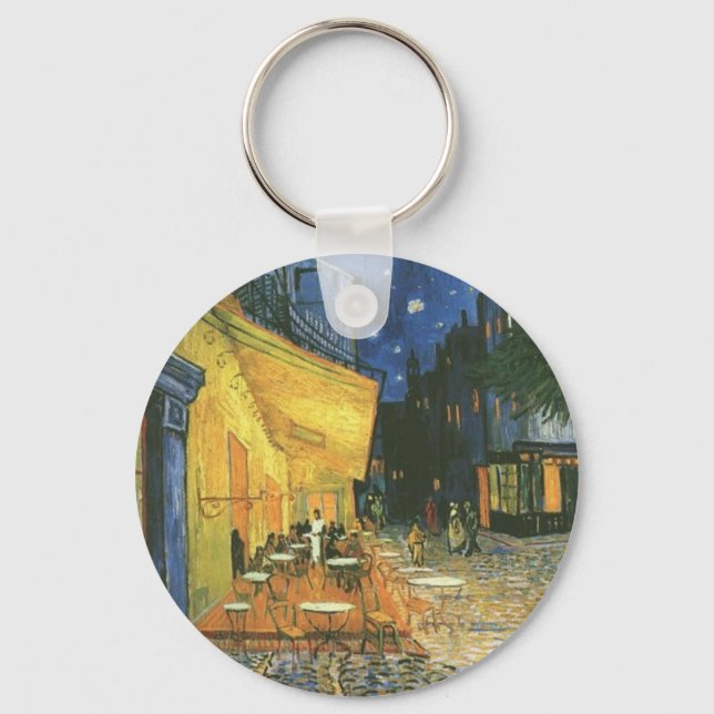Cafe Terrace - Vincent van Gogh Key Ring (Front)