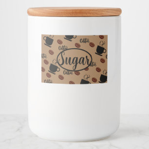 Cafe Themed Coffee Kitchen Canister for Suga Label