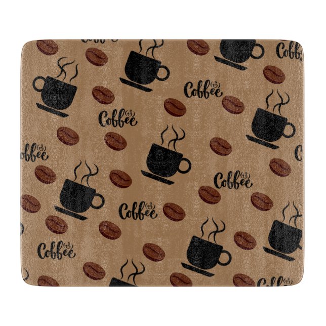 Cafe Themed Coffee Kitchen Cutting Board (Front)