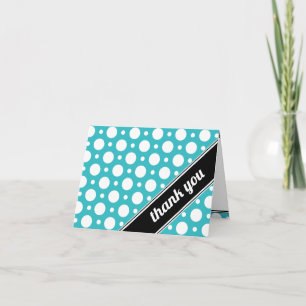 Cafe Turquoise Assorted Polka Dot Thank You Card