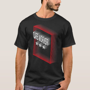 Cafe Worker Job Title Appreciation Retro T-Shirt
