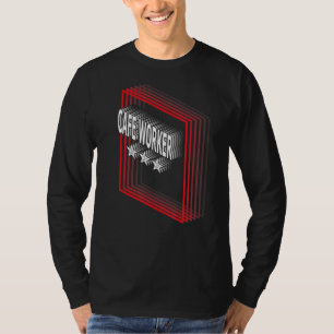 Cafe Worker Job Title Appreciation Retro T-Shirt
