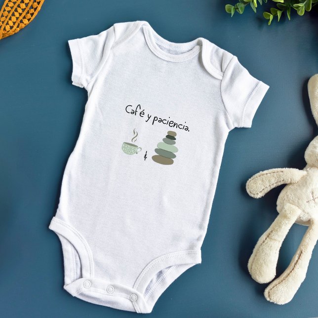 Café y Paciencia - Coffee and Patience Baby Bodysuit (Creator Uploaded)