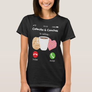 Cafecito Cafe Conchas  Cute Spanish Pun Coffee T-Shirt