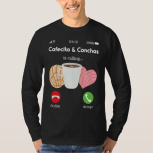 Cafecito Cafe Conchas  Cute Spanish Pun Coffee T-Shirt