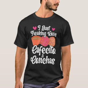 Cafecito Cafe Conchas Funny Cute Spanish Pun Coffe T-Shirt