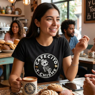 Cafecito y Chisme Pan dulce Mexican T-Shirt