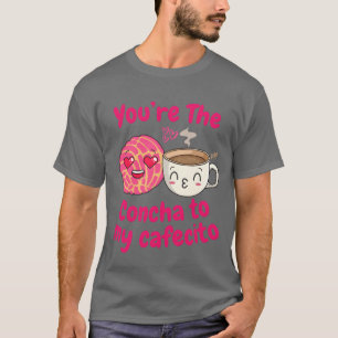 Cafecito Y Chisme Valentines Day Cafecito Concha f T-Shirt
