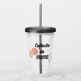 Cafecito y conchas de Mama  Acrylic Tumbler