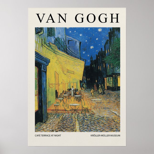 Cafee Terrace At Night Blossom Poster (Front)