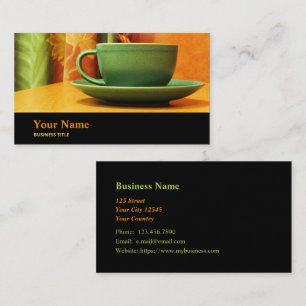 Cafeteria Catering Café Manager Business Card