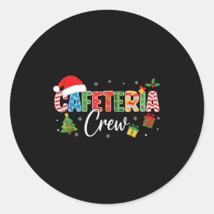 Cafeteria Crew Christmas Holiday School Staff Food Classic Round Sticker