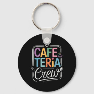Cafeteria Crew Colourful Letters With Kitchen Icon Key Ring
