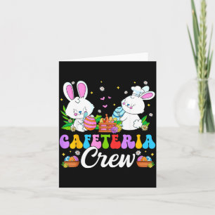 Cafeteria Crew Lunch Lady Bunny Happy Easter Day Card
