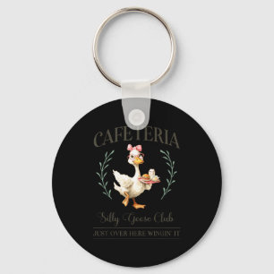 Cafeteria Silly Goose Club For School Lunch Lady  Key Ring