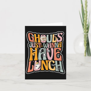 Cafeteria Worker Back To School Halloween Lunch La Card